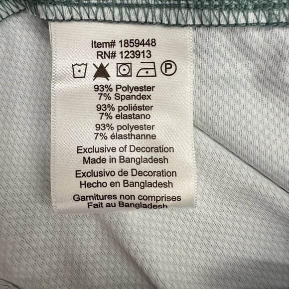 JACHS Men's Button-Up Shirt Casual Everyday Wear, Relaxed, Green Pattern, L NEW - Picture 6 of 12